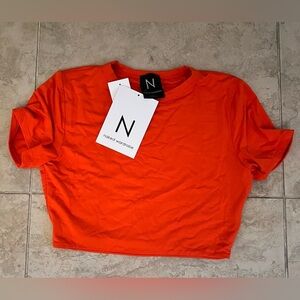 Naked Wardrobe Women's Orange Crop Top